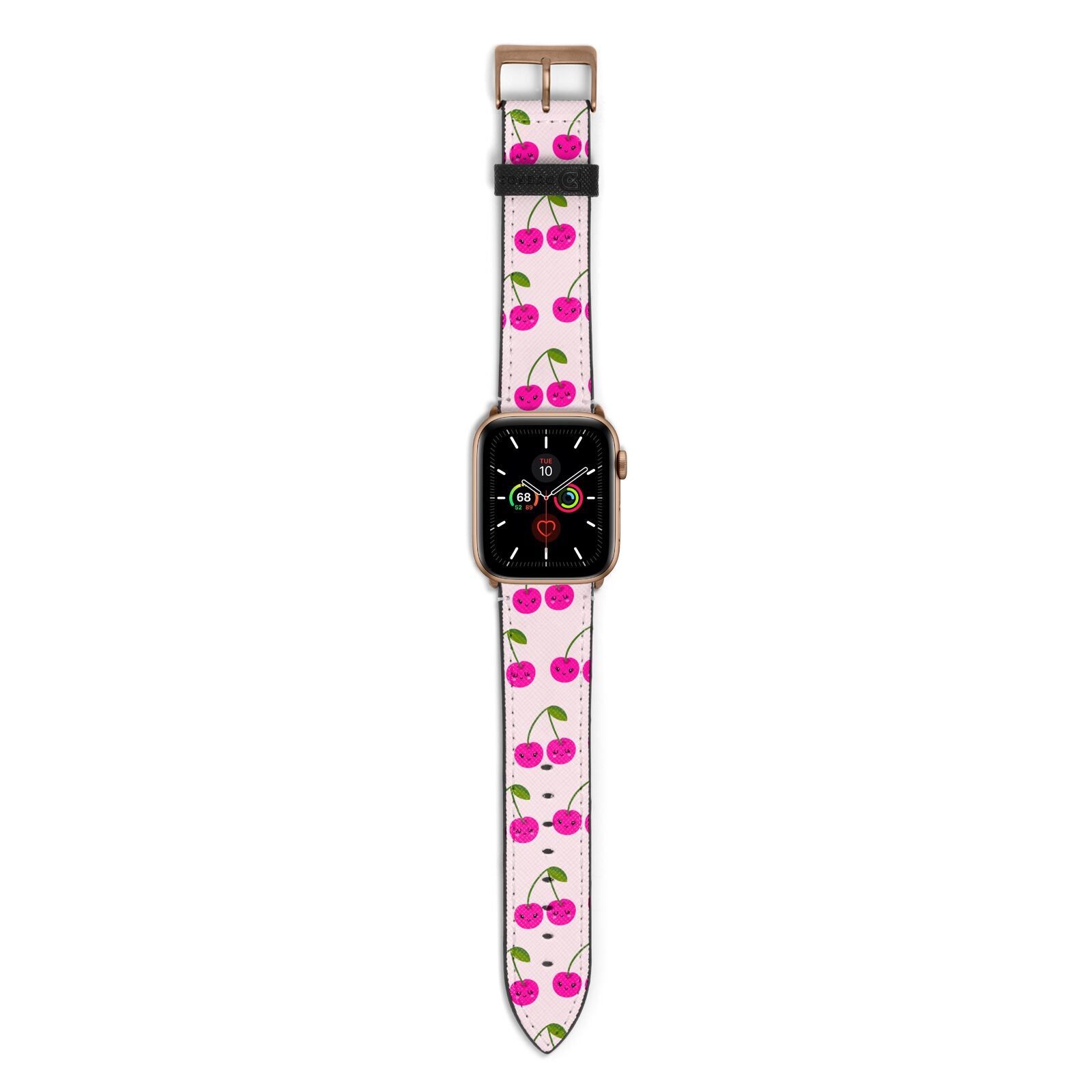Happy Cherry Apple Watch Strap with Gold Hardware