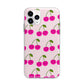 Happy Cherry Apple iPhone 11 Pro Max in Silver with Bumper Case