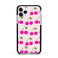 Happy Cherry Apple iPhone 11 Pro in Silver with Black Impact Case