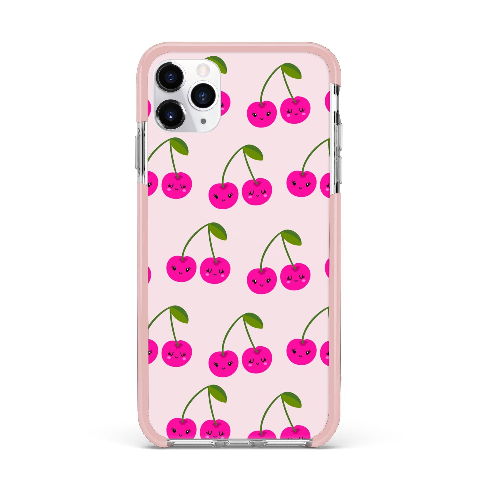 Happy Cherry iPhone 11 Pro Max Impact Pink Edge Case