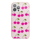 Happy Cherry iPhone 13 Pro Max TPU Impact Case with Pink Edges
