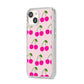 Happy Cherry iPhone 14 Clear Tough Case Starlight Angled Image