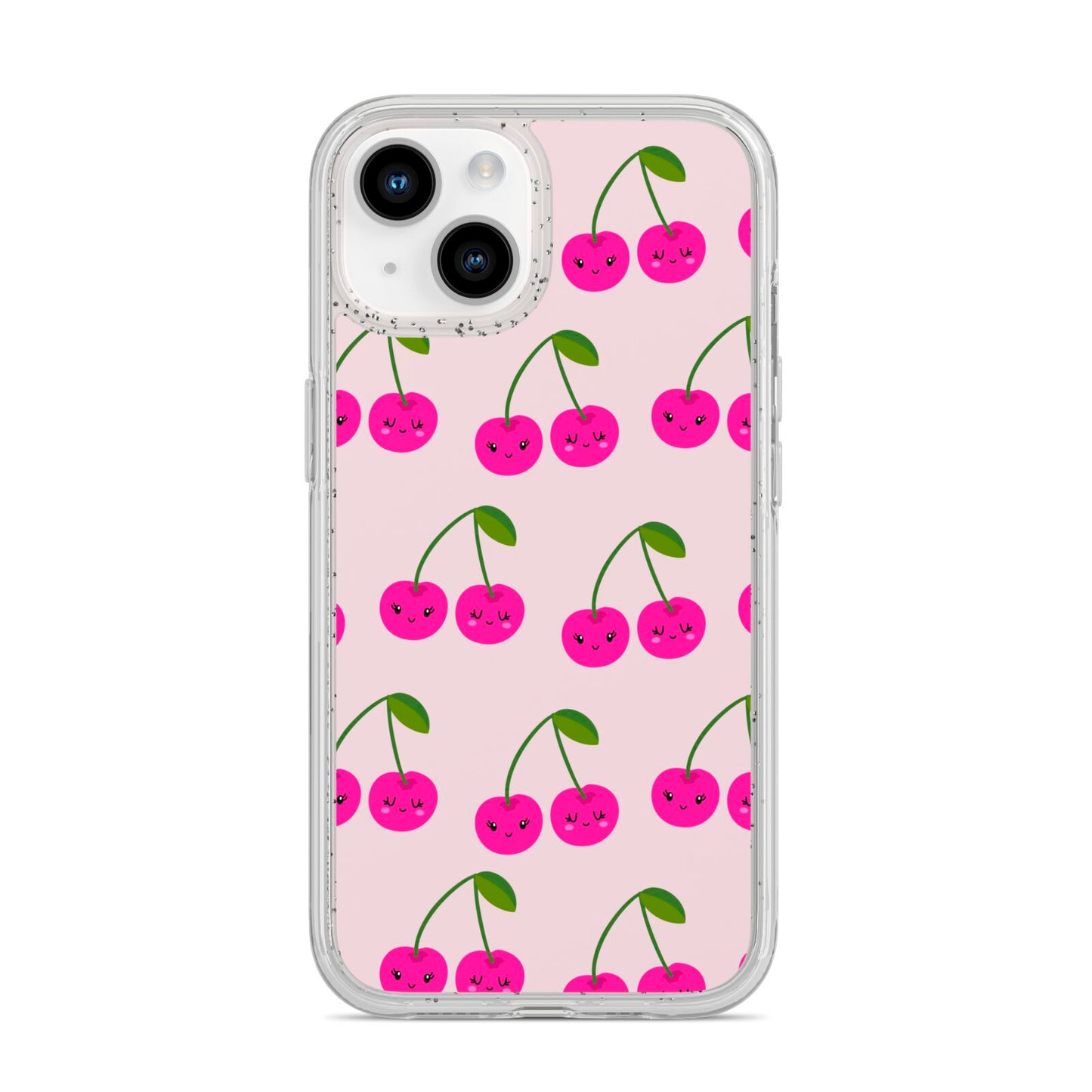 Happy Cherry iPhone 14 Glitter Tough Case Starlight