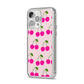 Happy Cherry iPhone 14 Pro Max Clear Tough Case Silver Angled Image