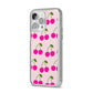 Happy Cherry iPhone 14 Pro Max Glitter Tough Case Silver Angled Image