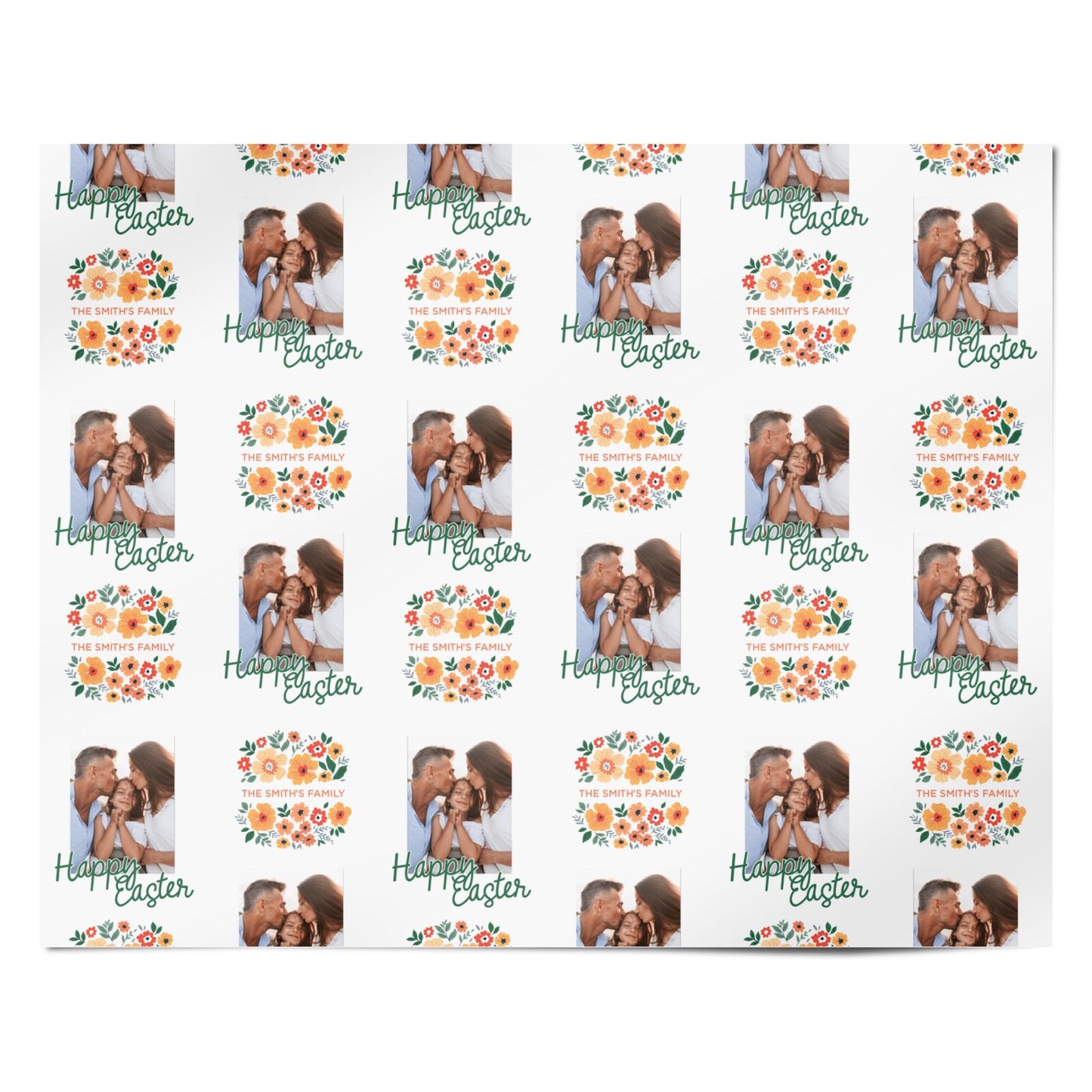 Happy Easter Photo Personalised Wrapping Paper Alternative