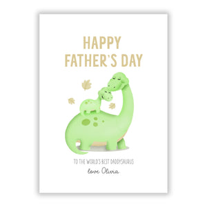 Happy Fathers Day Dino Greetings Card