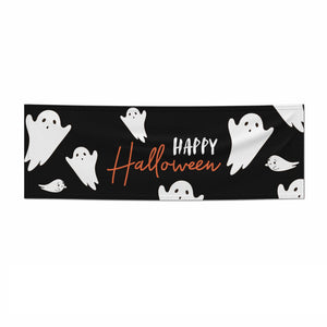 Happy Halloween Ghost Pattern Banner