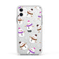 Happy Snowmen Illustrations Apple iPhone 11 in White with White Impact Case