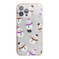 Happy Snowmen Illustrations iPhone 13 Pro Max TPU Impact Case with Pink Edges