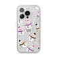 Happy Snowmen Illustrations iPhone 14 Pro Glitter Tough Case Silver