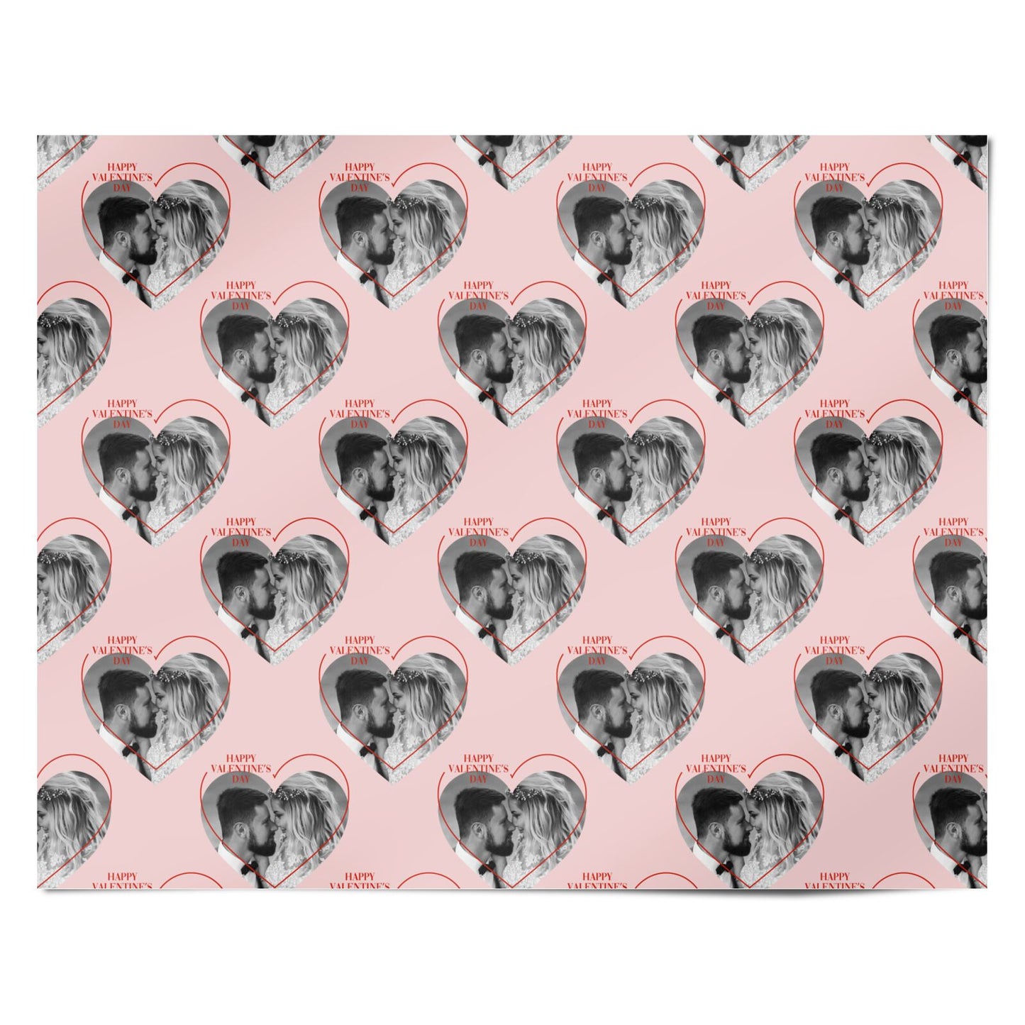 Happy Valentines Day Personalised Photo Personalised Wrapping Paper Alternative