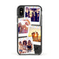 Heart Tape Photo with Text Apple iPhone Xs Impact Case Black Edge on Black Phone
