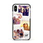 Heart Tape Photo with Text Apple iPhone Xs Impact Case Black Edge on Silver Phone