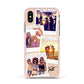 Heart Tape Photo with Text Apple iPhone Xs Impact Case Pink Edge on Gold Phone