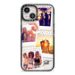 Heart Tape Photo with Text iPhone 13 Black Impact Case on Silver phone