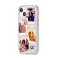 Heart Tape Photo with Text iPhone 14 Clear Tough Case Starlight Angled Image