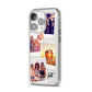 Heart Tape Photo with Text iPhone 14 Pro Clear Tough Case Silver Angled Image