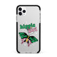 Hippie Girl Apple iPhone 11 Pro Max in Silver with Black Impact Case