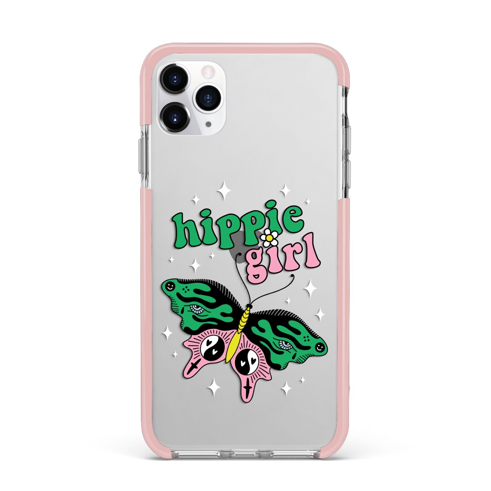 Hippie Girl iPhone 11 Pro Max Impact Pink Edge Case