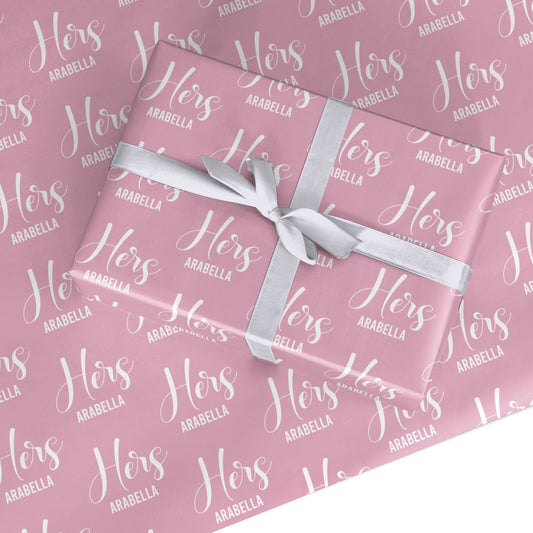 His or Hers Personalised Custom Wrapping Paper