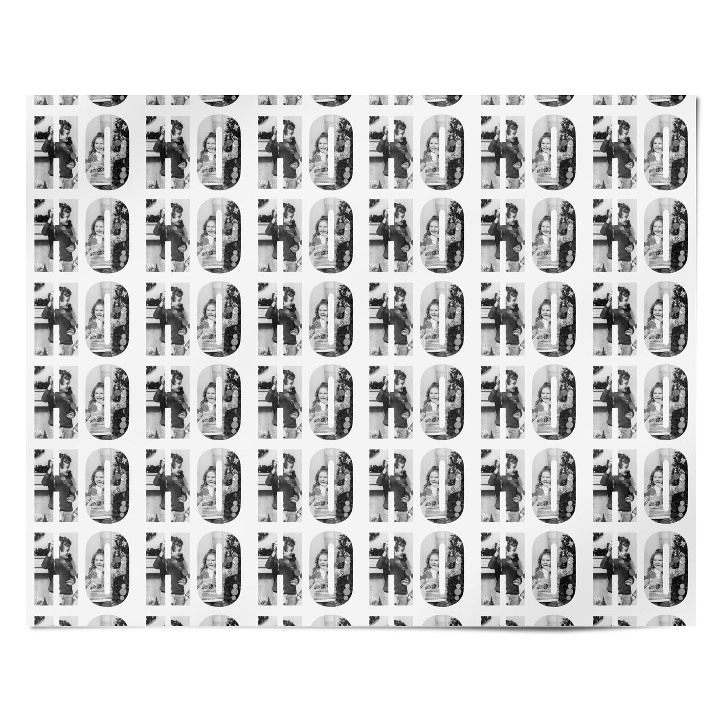 Ho Ho Ho Photo Upload Christmas Personalised Wrapping Paper Alternative