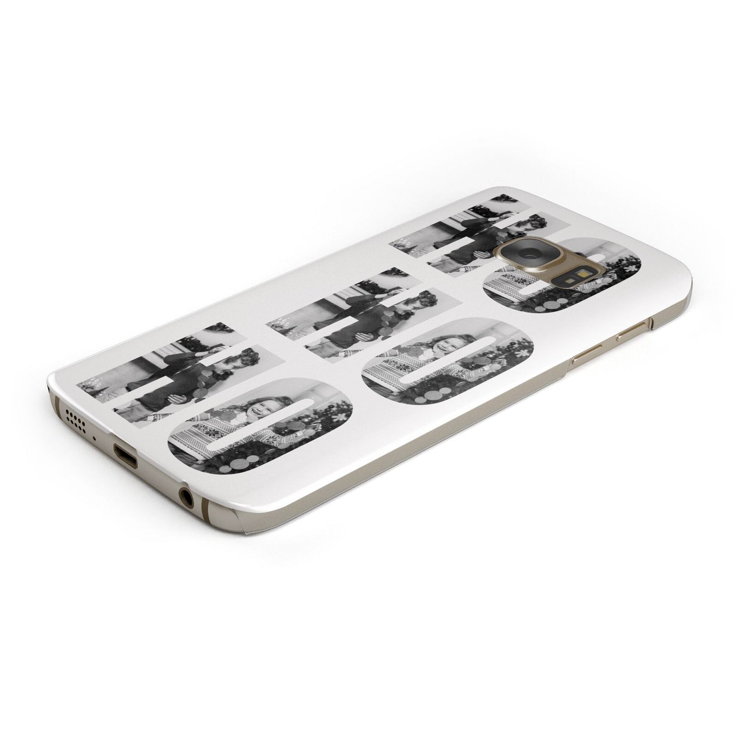 Ho Ho Ho Photo Upload Christmas Protective Samsung Galaxy Case Angled Image