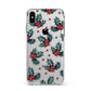 Holly berry Apple iPhone Xs Max Impact Case White Edge on Silver Phone