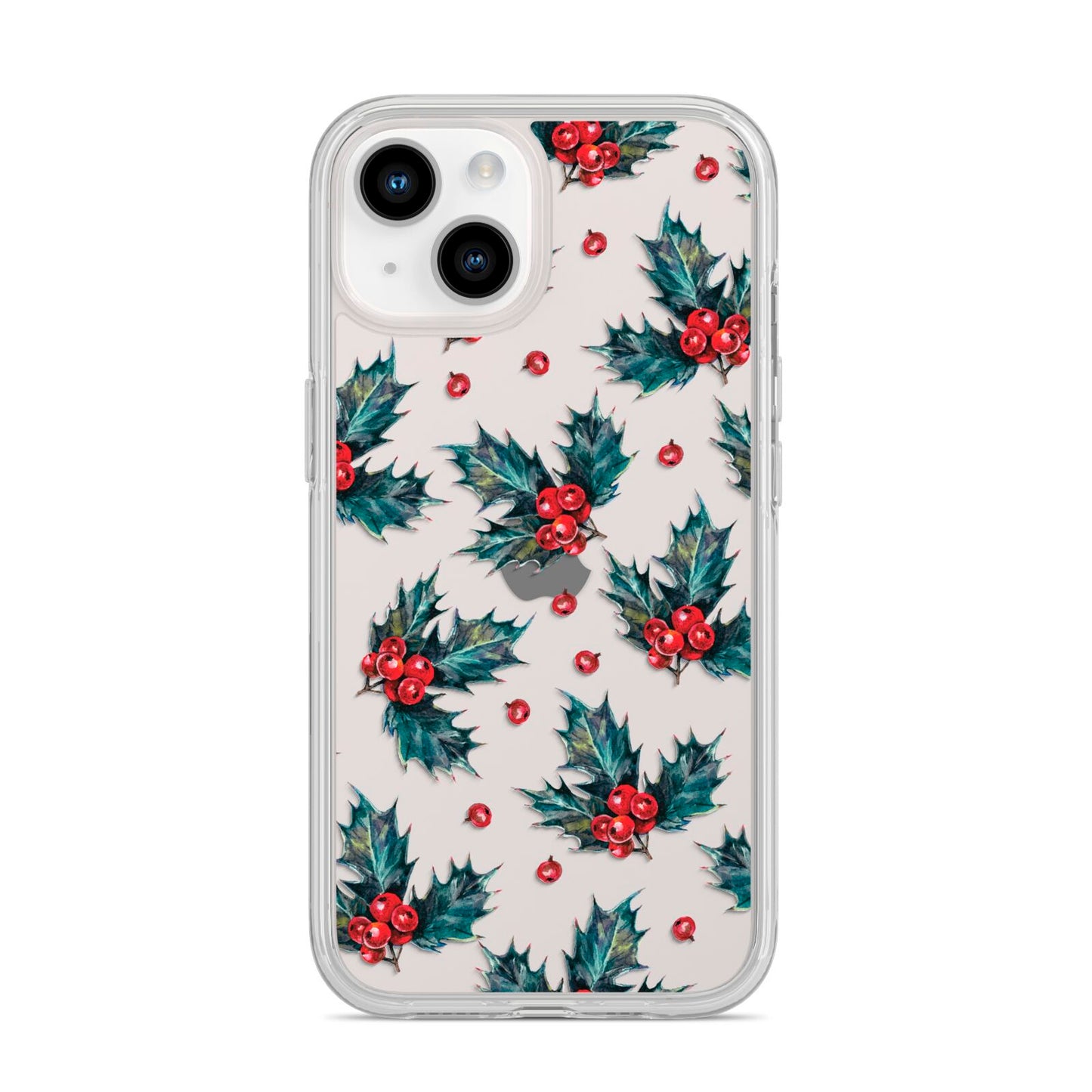 Holly berry iPhone 14 Clear Tough Case Starlight