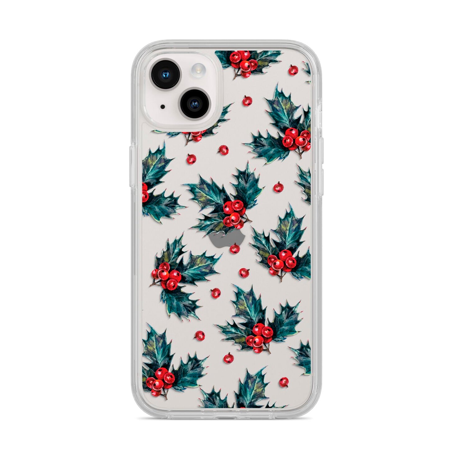Holly berry iPhone 14 Plus Clear Tough Case Starlight
