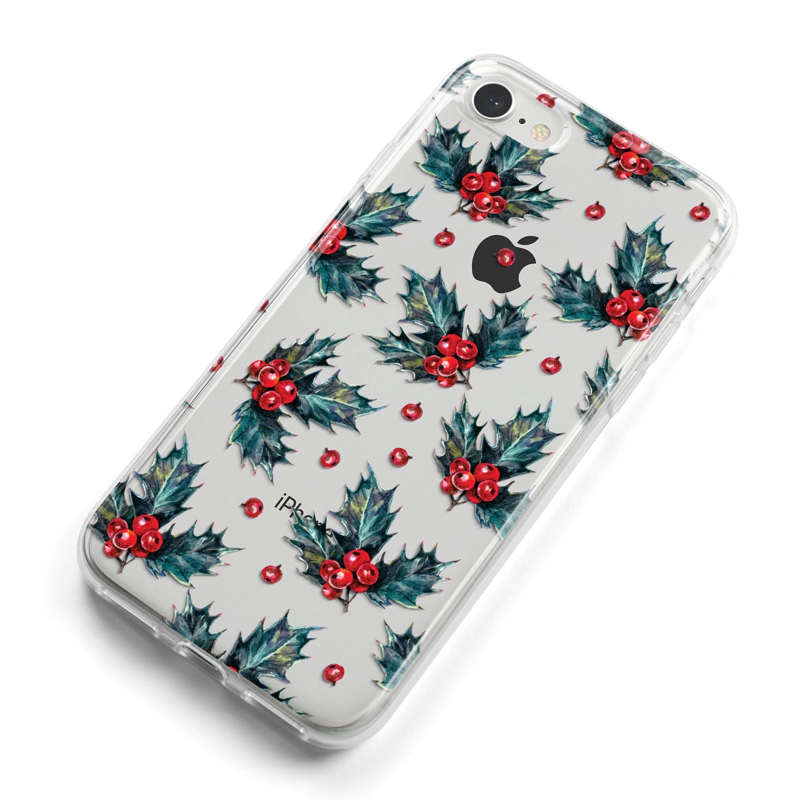 Holly berry iPhone 8 Bumper Case on Silver iPhone Alternative Image