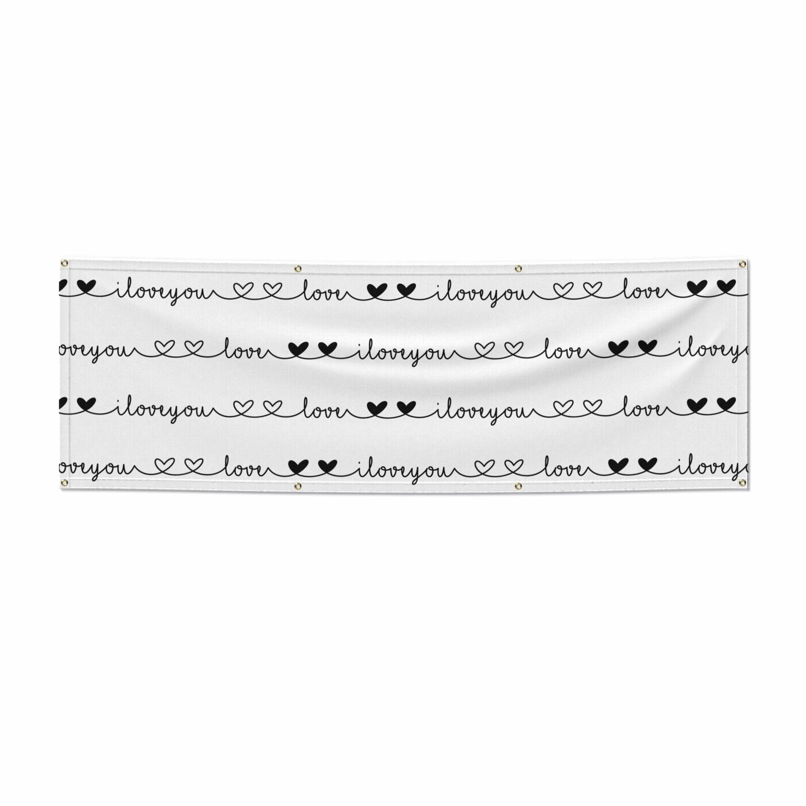 I Love You Repeat 6x2 Vinly Banner with Grommets