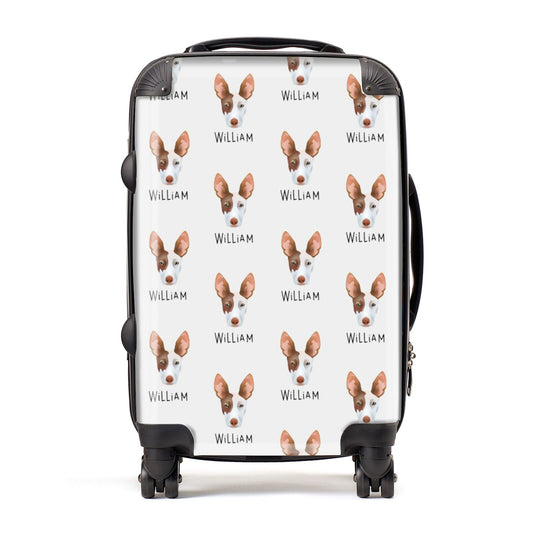 Ibizan Hound Icon with Name Suitcase