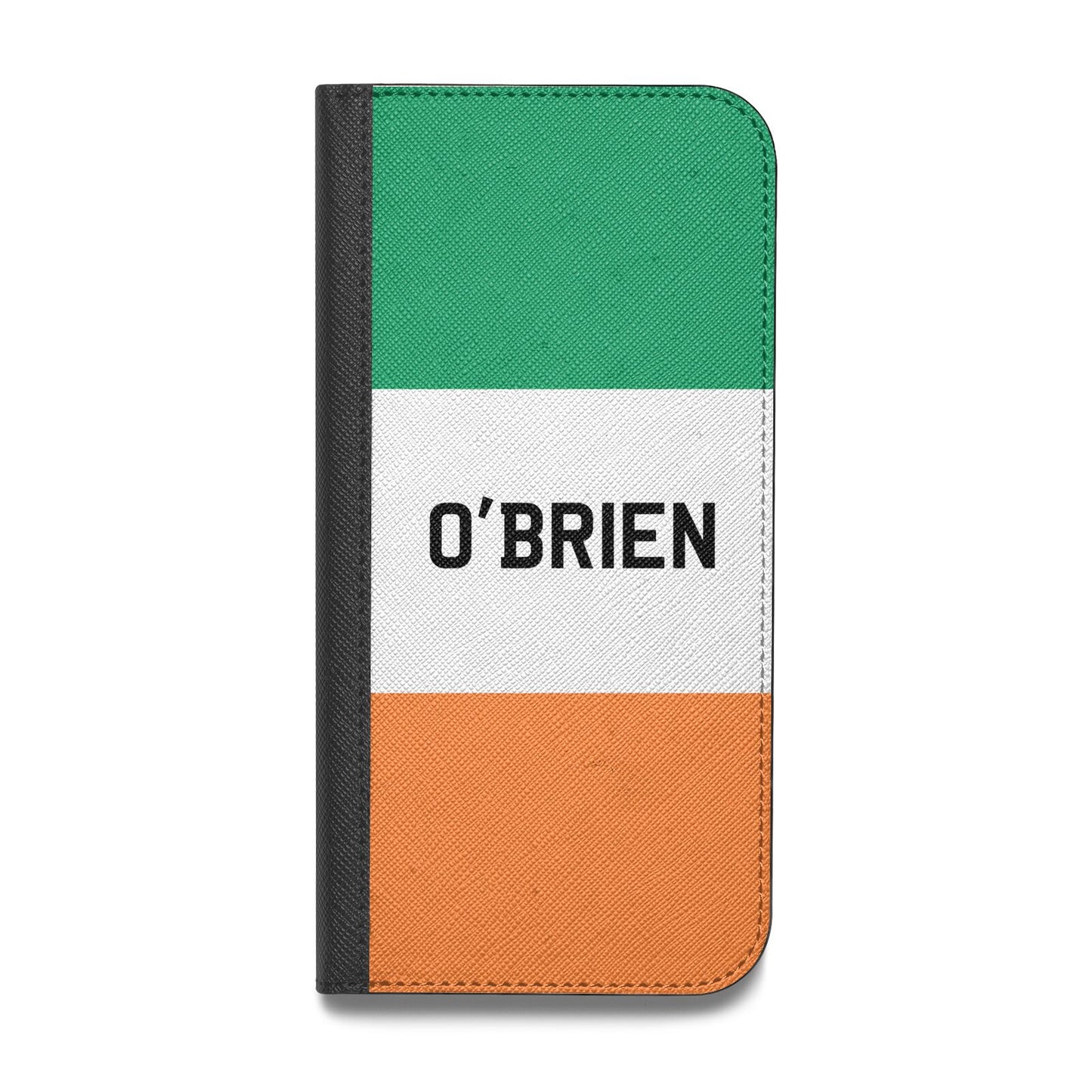 Irish Flag Personalised Name Vegan Leather Flip Samsung Case