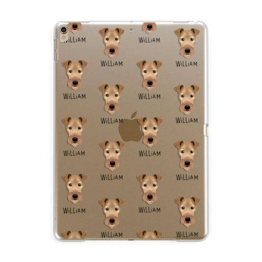 Irish Terrier Icon with Name Apple iPad Gold Case