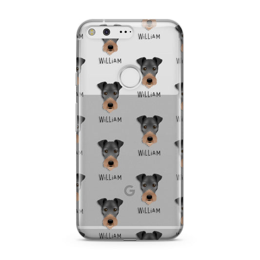 Irish Terrier Icon with Name Google Pixel Case