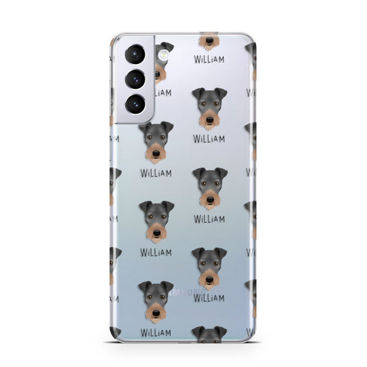 Irish Terrier Icon with Name Samsung S21 Plus Phone Case