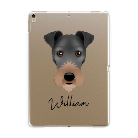 Irish Terrier Personalised Apple iPad Gold Case