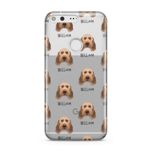 Italian Spinone Icon with Name Google Pixel Case