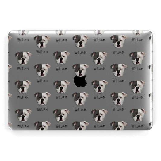 Johnson American Bulldog Icon with Name Apple MacBook Case