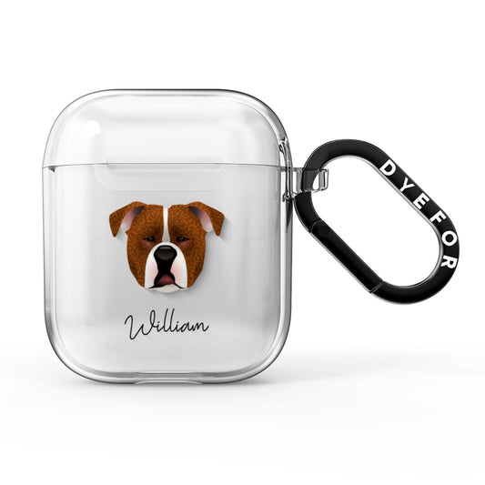 Johnson American Bulldog Personalised AirPods Clear Case