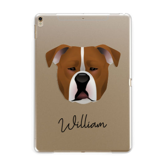 Johnson American Bulldog Personalised Apple iPad Gold Case
