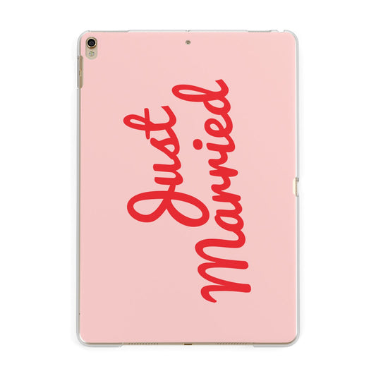 Just Married Red Pink Apple iPad Gold Case