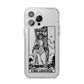 King of Swords Monochrome iPhone 14 Pro Max Clear Tough Case Silver