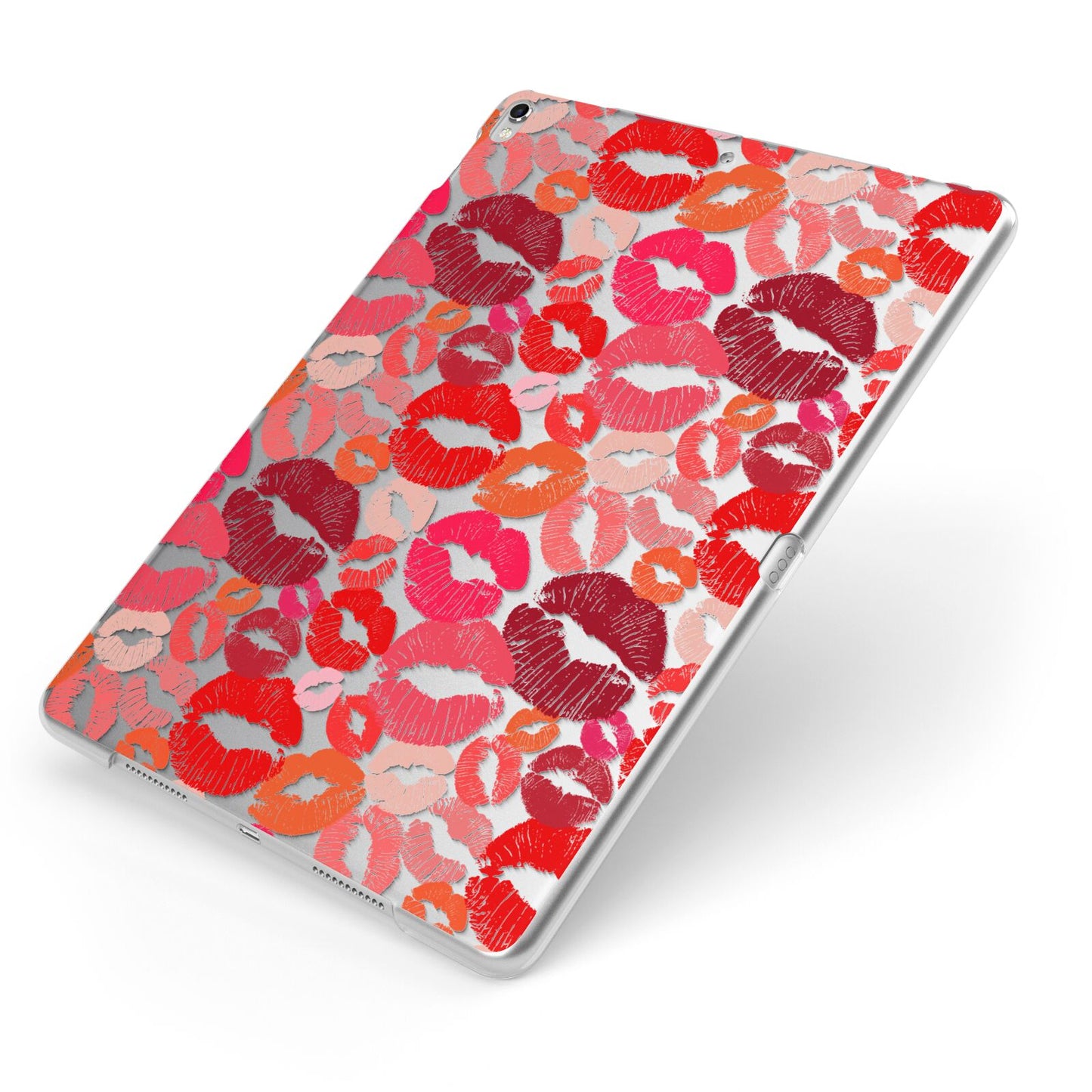 Kiss Print Apple iPad Case on Silver iPad Side View