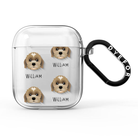 Lachon Icon with Name AirPods Clear Case