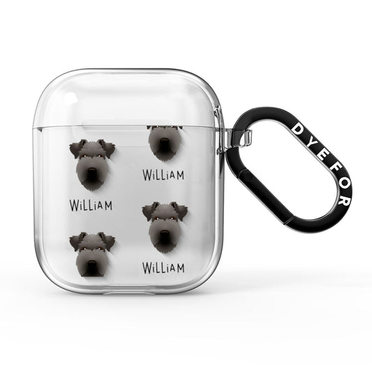 Lakeland Terrier Icon with Name AirPods Clear Case