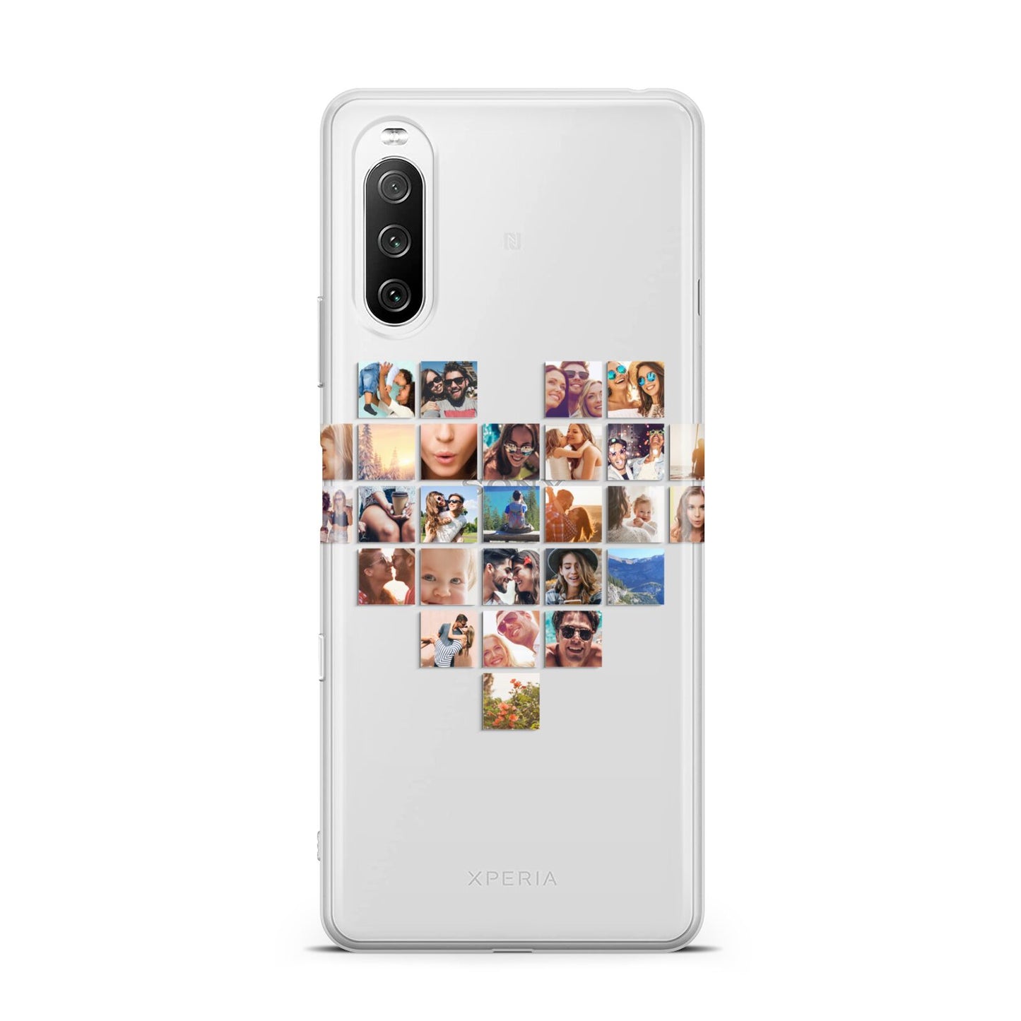 Large Heart Photo Montage Upload Sony Xperia 10 III Case