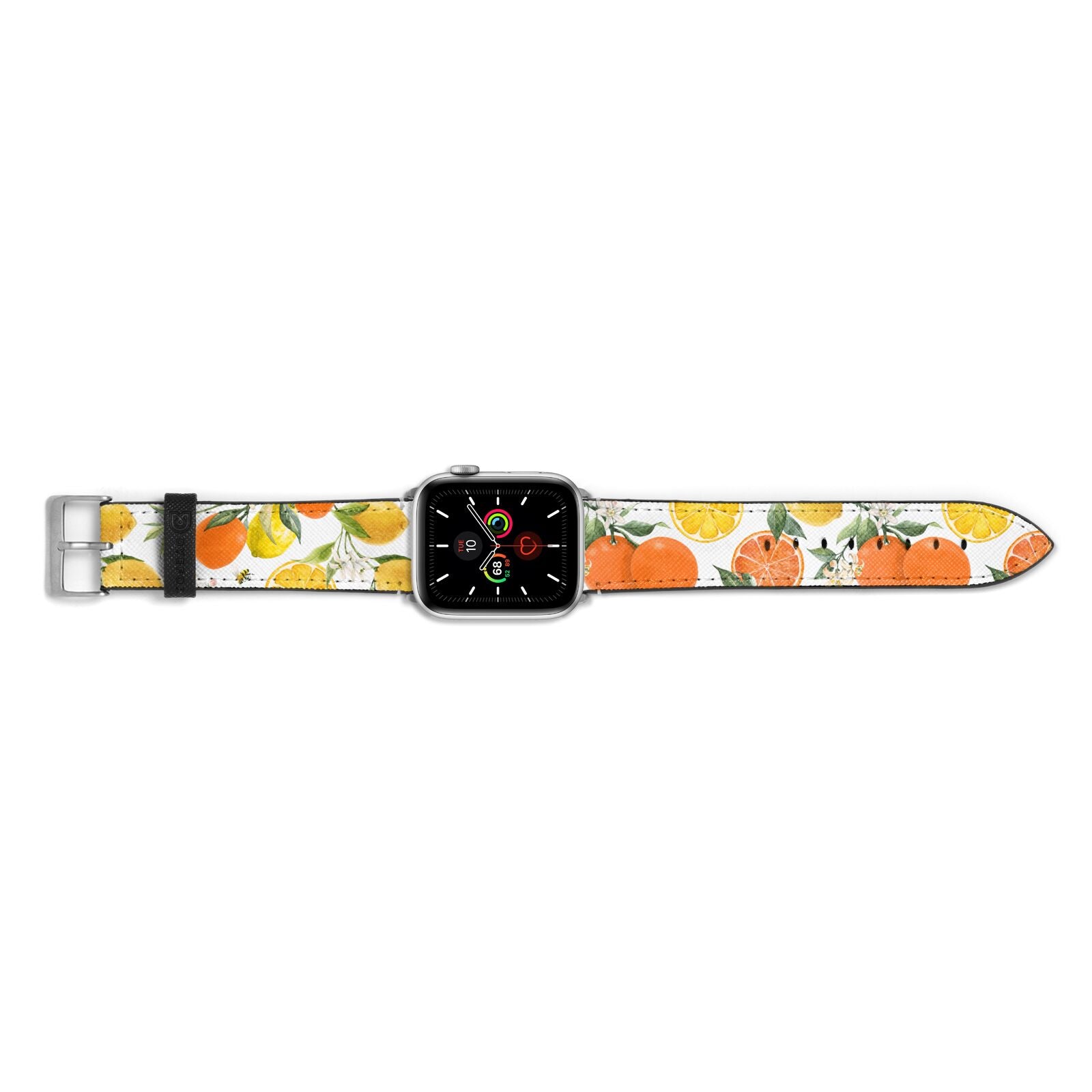 Lemons and Oranges Apple Watch Strap Landscape Image Silver Hardware