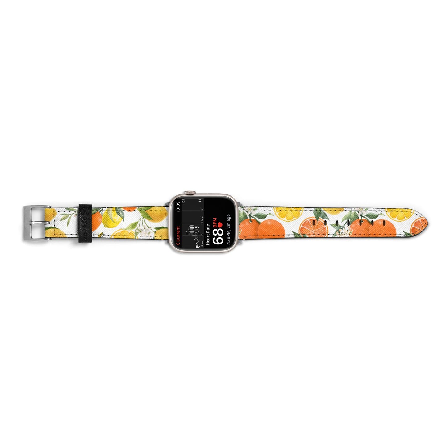 Lemons and Oranges Apple Watch Strap Size 38mm Landscape Image Silver Hardware